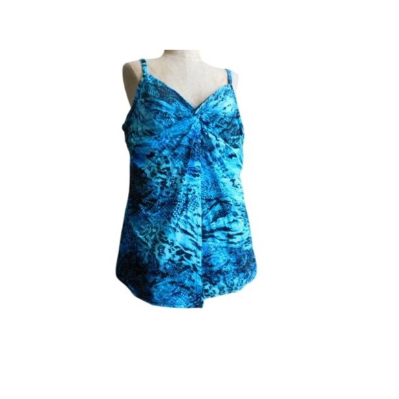 Miraclesuit Size 16 Slimming Style Swim Tankini Top NWT - Picture 2 of 2